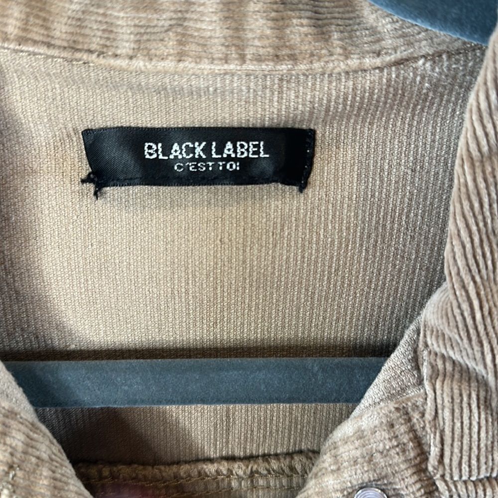 🧥 Black Label C’est Toi Tan Corduroy Cropped Jacket - Size Small - Picture 2 of 3